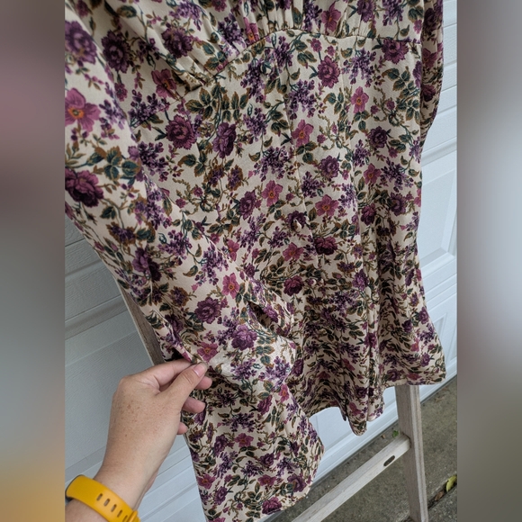 Zara Satin Effect Printed Floral Mini Dress - Picture 4 of 6